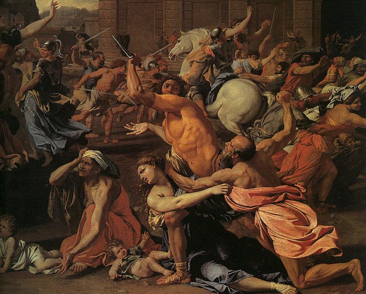 Nicolas Poussin The Rape of the Sabine Women France oil painting art